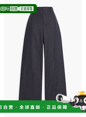 1h可退 香港直邮VINCE 女士 高腰阔腿牛仔裤 V124122448 blue蓝色