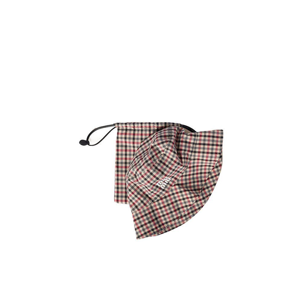 MIU MIU 女士帽子 5RM0482CVGF0R03 SS2025 花色 Vichy帽子带小袋