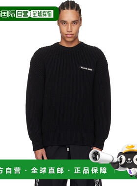 1h可退 香港直邮潮奢 Marine Serre 男士 黑色 Half Cardigan Kni