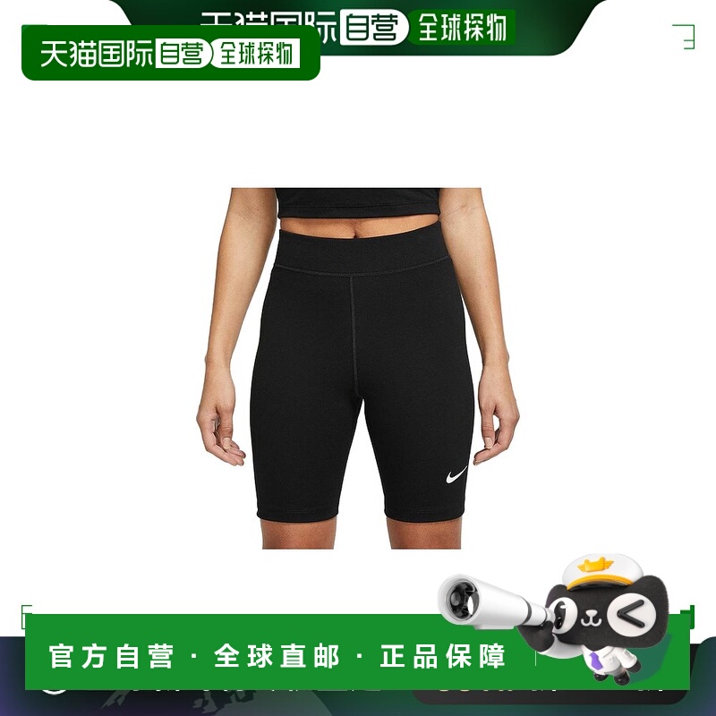 日本直邮Nike Logo印花纯色透气中腰紧身运动健身运动短裤 女款
