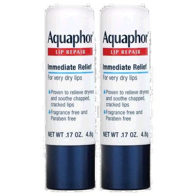 香港直邮aquaphor润唇膏抚平干裂双唇2*4.8g正品