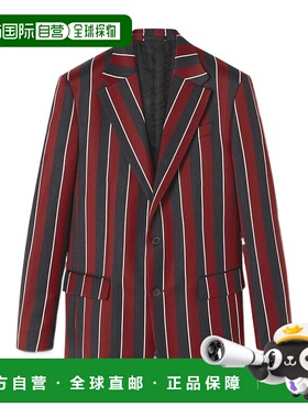 香港直邮Versace 条纹单排扣西装外套 10090081A05946范思哲