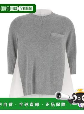 1h可退 香港直邮潮奢 Sacai 女士 衬衫式毛衣 SCW334 colorful花