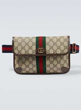 潮奢 Gucci 古驰 男士 Ophidia GG 小号帆布腰包 000919