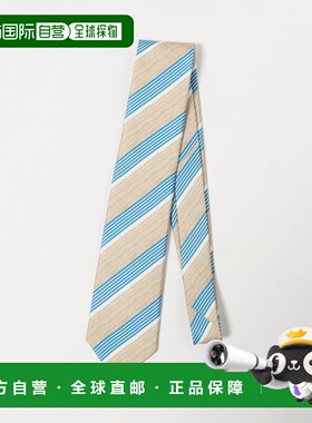 1h可退 日本直邮Luisa Esposito 男士 真丝8cm印花条纹领带 31343
