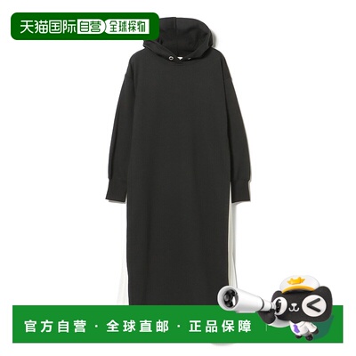 1h可退 日本直邮BEAMS HEART 女装 侧边褶皱 连帽 长袖连衣裙 432