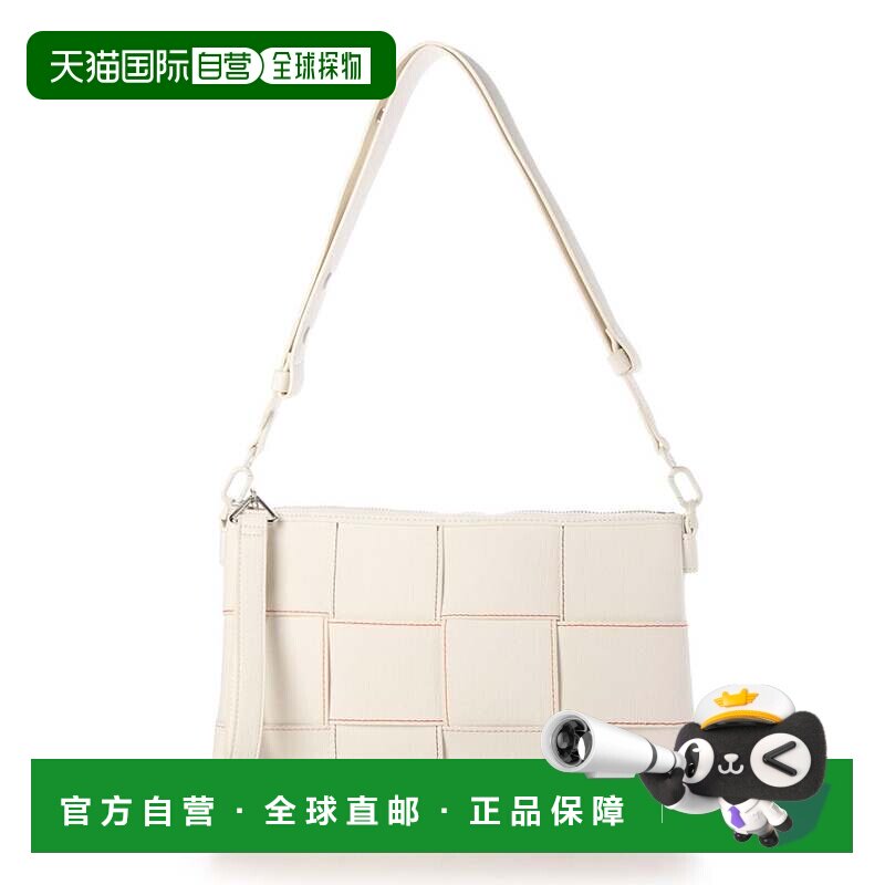 日本直邮Stitch 编织中号斜挎包 白色图片