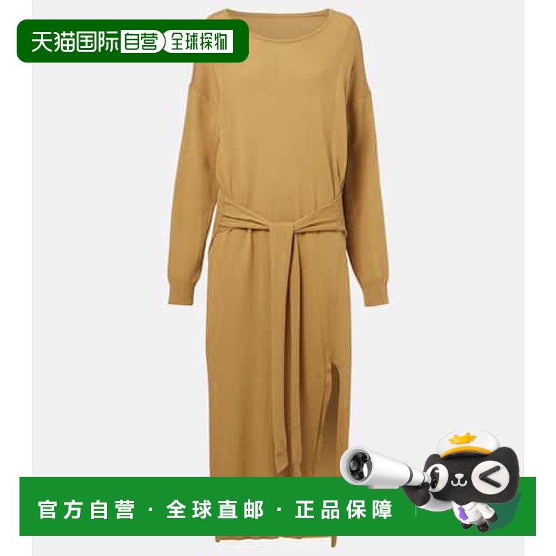 1h可退 香港直邮Lemaire 女士 Trompe-l'œil 棉质中长连衣裙