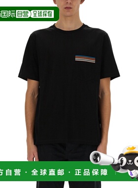 1h可退 香港直邮Paul Smith 保罗 史密斯 男士 条纹口袋T恤 M1R30