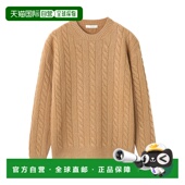 y96 LIDO ROW 日本直邮THE 棕色 女士 麻花针织衫 10069 TOP 圆领