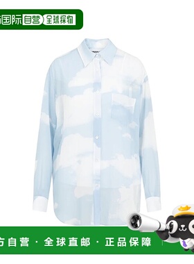 1h可退 香港直邮MOSCHINO 女士衬衫 242D02015456 AW2024 蓝色 Mo