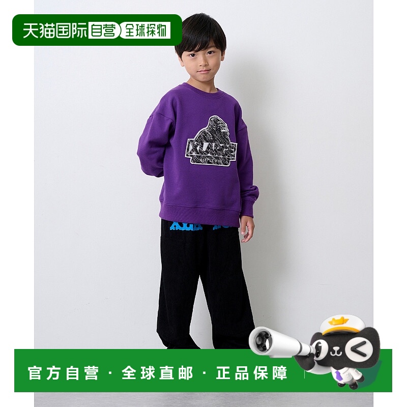 1h可退 日本直邮XLARGE KIDS儿童宽松多袋工装裤 半松紧腰头设计