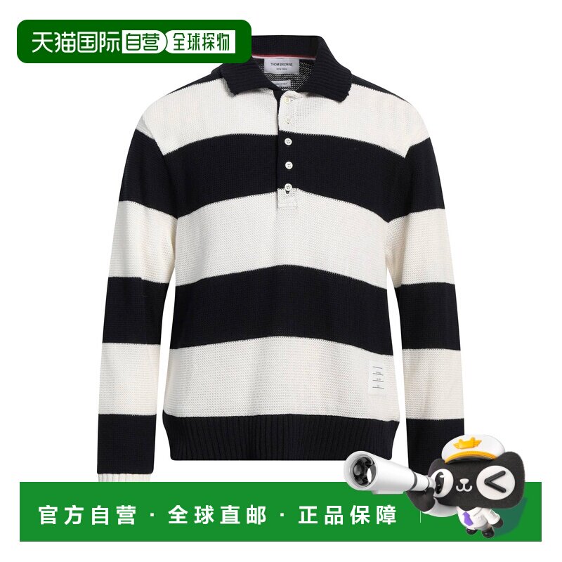 1h可退 香港直邮Thom Browne 汤姆 布朗 男士 毛衣 blue蓝色 舒适