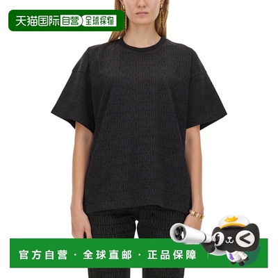 1h可退 香港直邮Moschino 莫斯奇诺 女士 带LogoT恤 070677451555