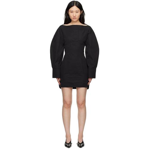 JACQUEMUS|黑色 La Casa 'La robe 衬衣 Casaco' 迷你连衣裙
