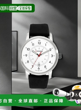 自营 Wenger Swiss Army 男式 01.1641.113 Avenue 白色表盘手表