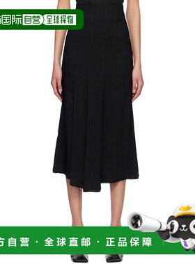 1h可退 香港直邮潮奢 BITE 女士 黑色未收边半身裙 1151630999