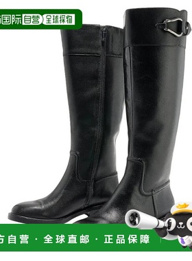 自营Vince Camuto Andalian Women's Black Leather Wide Calf Kn