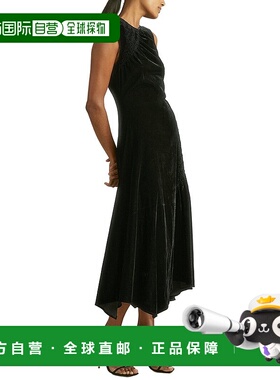 自营Reiss Blakely Sleeveless Velvet Dress - black 美国奥莱直