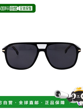 1h可退 香港直邮潮奢 BOSS 波士 男士 黑色醋纤太阳眼镜 BOSS1751