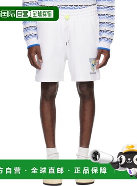 1h可退 香港直邮Casablanca 男士 白色 Tennis Club Icon 运动短