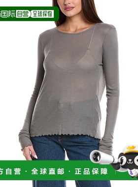 自营 Majestic Filatures婴儿罗纹羊绒混纺上衣-灰色 美国奥莱直