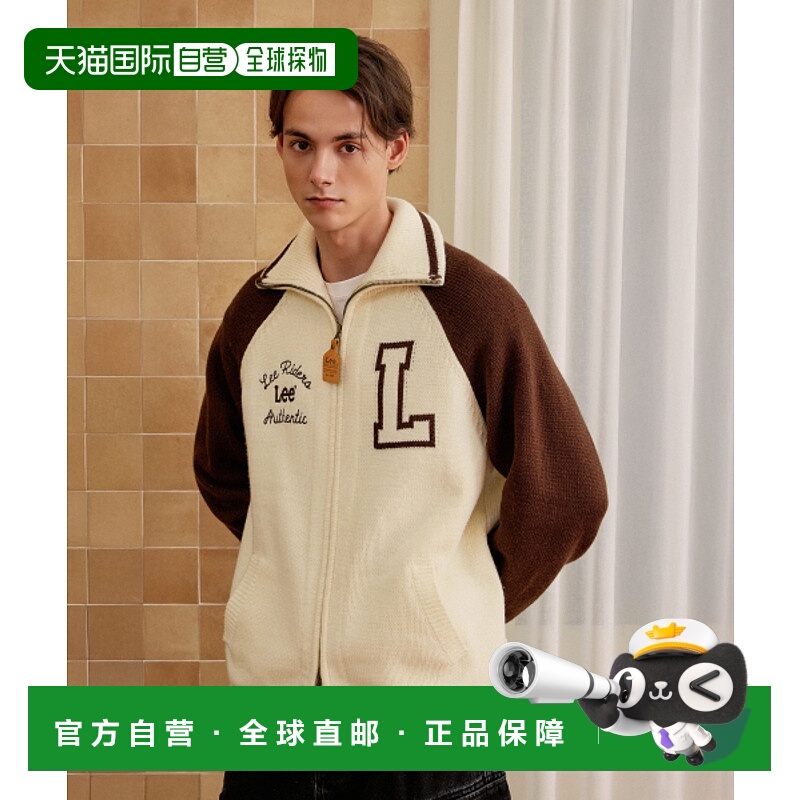 韩国直邮LEE正品美式复古新品男女同款针织衫LE2503CD02BR