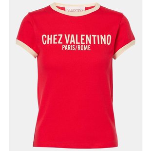 印花棉质针织T恤 女士 000276 华伦天奴 Valentino