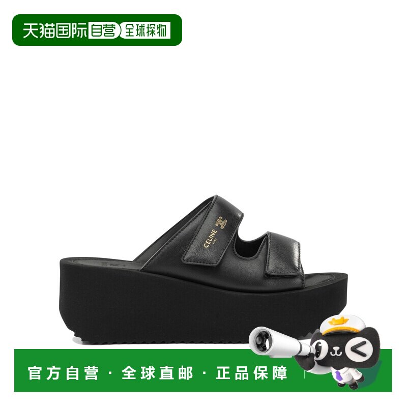 香港直邮CELINE 女士凉鞋 367395339C38NO SS2026 黑色 露趾厚底图片