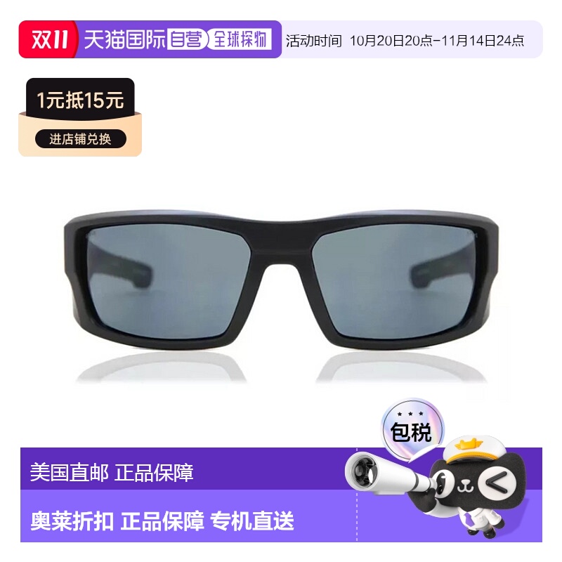 自营 spy间谍Dirk 6800000000011方形太阳镜-哑光黑色海灰色 美国