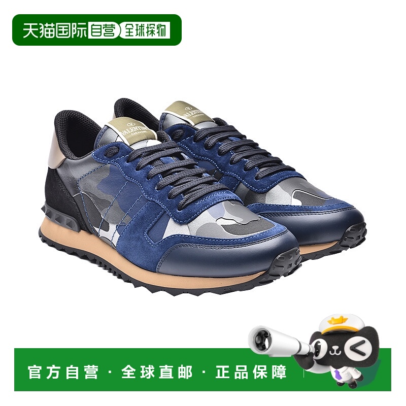 香港直邮VALENTINO 华伦天奴/时尚迷彩男士系带低帮休闲鞋TY2S072