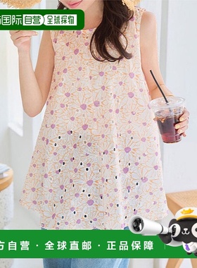 日本直邮KOBE LETTUCE 后背丝带A字版型花卉图案衬衫 [C7563]内搭