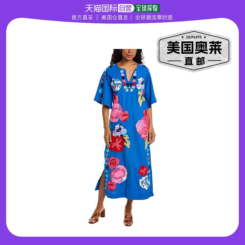 frances valentine delightful 亚麻混纺长衫 蓝色 【美国奥莱】