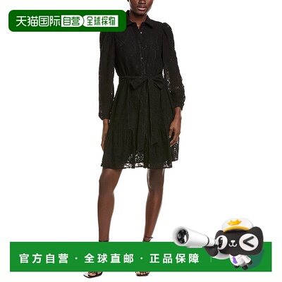 自营Anne Klein Lace Shirtdress - Black 连衣裙美国直发奥莱