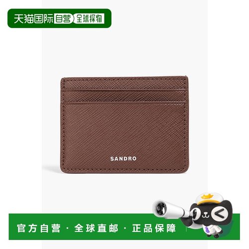 1h可退 香港直邮潮奢 Sandro 男士 织纹卡套 SHAPM00197MARRONFON