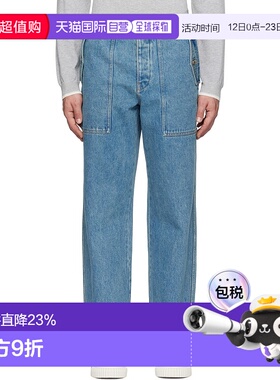 1h可退 香港直邮MAISON KITSUNE 男士 蓝色 Workwear 牛仔裤 MM01