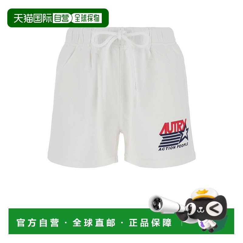 1h可退 香港直邮AUTRY 女士短裤 SHIW2371 AW2023 白色 White Log