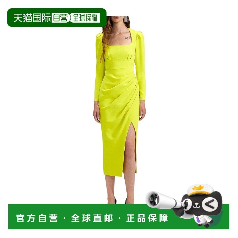香港直邮Self-Portrait 褶饰中长连衣裙 RS23-015MG女装,女装/女士精品,连衣裙,淘宝优惠券,粉丝福利购,淘宝优惠卷