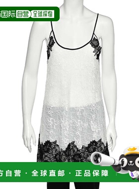 自营Oscar De La Renta Monochrome Lace Slip Dress - white 美