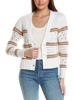 autumn cashmere【美国奥莱】直发 秋季羊绒厚开衫 - 白色