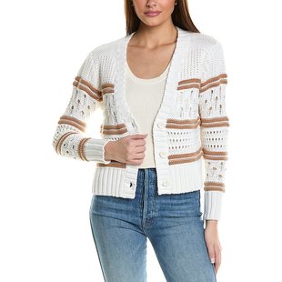 autumn cashmere【美国奥莱】直发 秋季羊绒厚开衫 - 白色