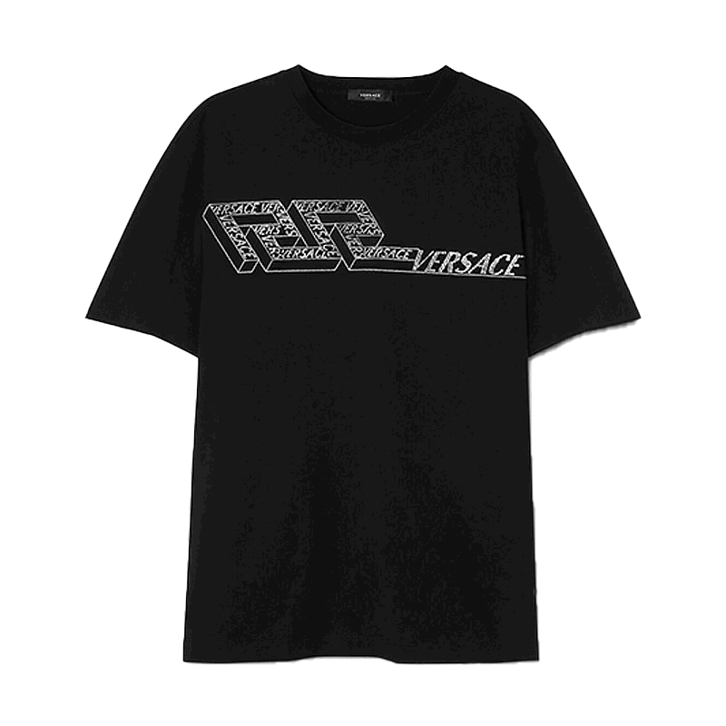 香港直邮VERSACE 范思哲/男士棉质短袖T恤10064471A04416