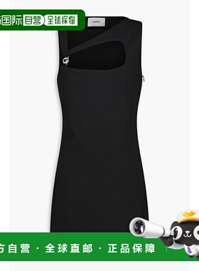 香港直邮Coperni 女士 剪口精饰斜纹布迷你连衣裙 COPR96111BLACK