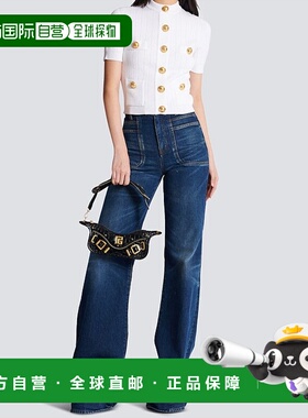 香港直邮BALMAIN 女士针织毛衣 EF1KL023KB070FA SS2025 白色