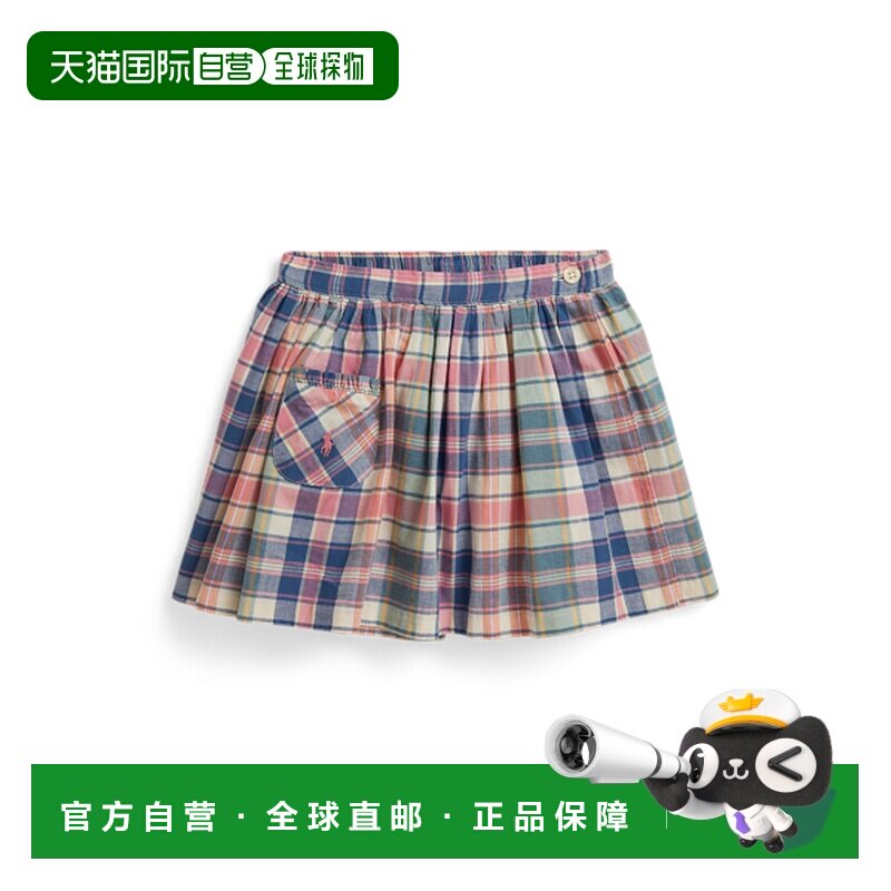 日本直邮RALPH LAUREN 棉质格纹裹身半身裙A字裙包臀裙裙裤
