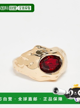 1h可退 香港直邮ASOS 女士 faux-crystal and molten 设计晶石镶(