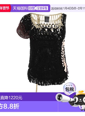 1h可退 香港直邮Dries Van Noten 德赖斯 范诺顿 女士 黑色钩花上