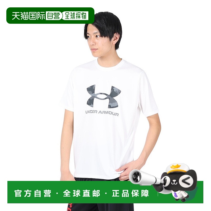 日本直邮Under Armour UA Tech 迷彩大徽标字母印花圆领训练短袖T