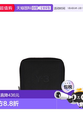 1h可退 香港直邮Y-3 男士 拉链皮革钱包 JD2895 black黑色 舒适时