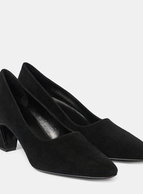 潮奢 The Row 女士 Marta 65 绒面革浅口鞋 000954